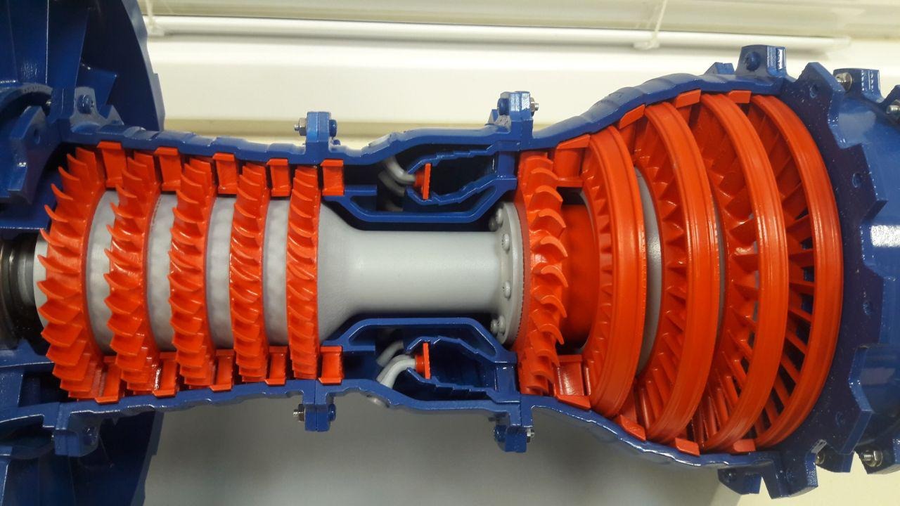 Макет газотурбинного двигателя на 3D-принтере
