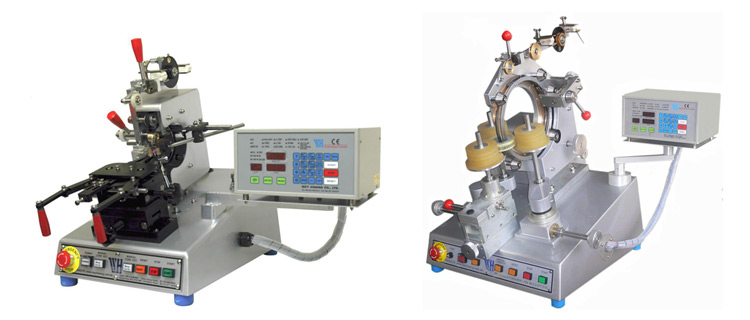 Рис. 13. Машины тороидальной намотки со сменными моточными головами Рис. 13. Машины тороидальной намотки со сменными моточными головами